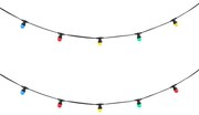 Illuminazione per feste nera collegabile con spina 6m incl. E27 multicolore 10 luci IP54 - Lubber