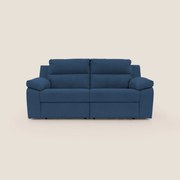 Romeo Divano relax con recliner elettrico in morbido tessuto impermeabile T02 blu
