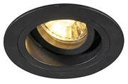 Set di 6 faretti da incasso moderni neri 9,2 cm ruotabili e inclinabili - Chuck
