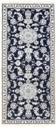 Nain Tappeto 200x80 Blu (Iran) Annodato A Mano