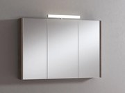 Pensile con luce Akira rovere scuro L 100 x H 70 x P 15.5 cm