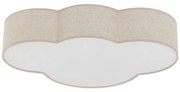 Brilagi - Plafoniera per bambini NIMBUS LINEN 4xE27/15W/230V 46x63 cm beige