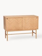 Credenza in legno di quercia con motivo spina di pesce Herringbone