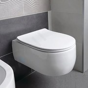 Copriwater Flo Slim a d originale per serie sanitari resina bianco