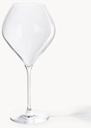 Set di 4 bicchieri da vino rosso in cristallo Silvio