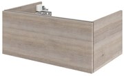 Mobile da bagno sotto lavabo SENSEA Neo grigio lucido L 75 x H 32 x P 48 cm 1 cassetto, lavabo non incluso