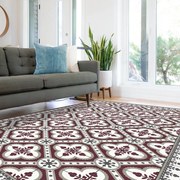 Tappeto Hollis Venezia geometrico antiscivolo bordeaux, L 210 x L 155 cm