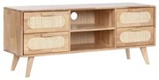 Mobile TV Home ESPRIT Naturale Metallo Legno d'albero della gomma 120 x 30 x 48 cm