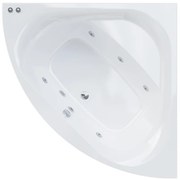 Vasca idromassaggio angolare BRISA CONFORT bianco 130 x 130 cm 6 bocchette SANYCCES