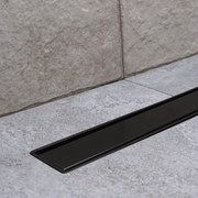 Canalina Di Scarico a Pavimento Piastrellabile 45 Cm Karag "Primo Compact Line" Nero