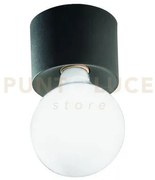 Plafoniera bow 1 luce attacco e27 nero lampadina non inclusa