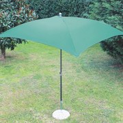 Ombrellone a palo centrale grigio Poli L 190 x 225 cm con telo verde