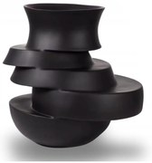 Vaso 38x33x36 cm resina/nero opaco