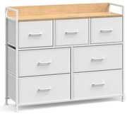 Armadietto con cassetti KIRA bianco/marrone