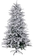 Albero di Natale Bianco Verde PVC Metallo Polietilene Nevoso 180 cm