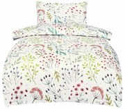 Biancheria da letto bianca in raso di cotone per letto singolo 140x200 cm Jasmine – My House