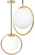Lampada Da Soffitto Pensile Di Vetro Palla Oro Bianco Oro APP430-1CP