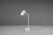 Marley lampada da tavolo spot cilindro bianca h. 45cm 1 luce attacc...