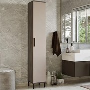 Colonna Da Bagno Multiuso 30x30x184 Cm Visone Cotton E Legno Nadia