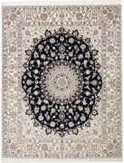 Nain Tappeto persiano 200x160 Blu (Iran) Annodato A Mano