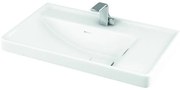 Kamalu - lavabo sospeso ceramica 60cm bianco lucido litos-tt86