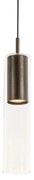 Lampada a sospensione moderna bronzo scuro per sistema a binario monofase - Iconic Lloyd