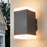 Lindby Hedda - squadrata applique LED da esterni