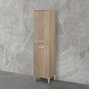 Colonna bagno a terra 150 H rovere tropea con due ante   Martha