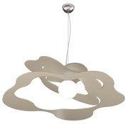 Sospensione Moderna Ripples Metallo Sabbia 1 Luce E27 D.70Cm