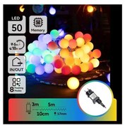 Aigostar - Catena luminosa LED RGBY per esterni 50xLED/3,6W/230V/8 funzioni 5m IP44