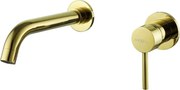Mexen Alma batteria lavandino incassata, oro - 75015-50