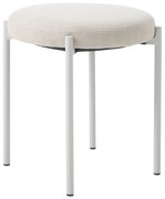 Sgabello color crema in metallo impilabile Pelican – Unique Furniture