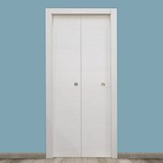 Porta pieghevole a libro simmetrica Sun bianco L 70 x H 210 cm reversibile