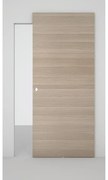 Porta scorrevole Space Rovere Tonda in legno marrone, L 101 x H 230 cm, con binario Invisibile Sinistra