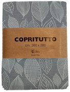 Coperta in Cotone COPRIUTTO 2 PIAZZE CM. 260x280 COTONE grigio / argento, 260x 280 cm