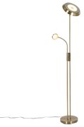 Lampada da terra in bronzo con LED e dimmer con luce di lettura - Fez