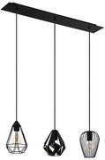 Eglo 43581 - Lampadario su corda DISTAFF 3xE27/40W/230V