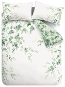 Biancheria da letto bianca/verde in cotone per letto matrimoniale 200x200 cm Scenic Leaves – RHS