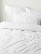 Copripiumino in cotone percalle con motivo fiocco di neve trapuntato Vidal