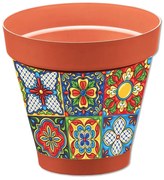 Vaso Sicilia terracotta D.18 diversi decori, Corfù