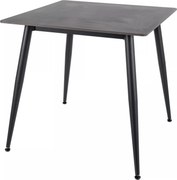 Tavolo Rion 80 in ceramica nera opaca e metallo nero – 80x80x76 cm