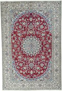 Nain Tappeto persiano 290 x 200 Rosso (Iran) Annodato A Mano