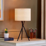 Lampada da tavolo Soula Lindby, Crema / Ambra, Soggiorno / Sala da pranzo, Plastica, Campagna / Rustiche, Lampada da tavolo