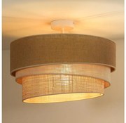Duolla - Lampadario a plafone YUTE TRIO 1xE27/15W/230V diametro 45 cm marrone/grigio/beige