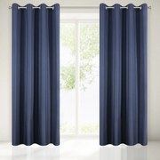 Tende decorative blu scuro con anelli di metallo circolari per appenderla Lunghezza: 250 cm