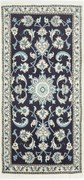 Nain Tappeto 70 x 140 Blu (Iran) Annodato A Mano