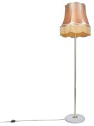 Lampada da terra retrò in ottone GRANNY paralume oro 45 cm - KASO