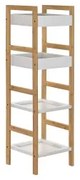 Scaffale da Bagno DKD Home Decor Bianco Naturale Bambù 30 x 29 x 100 cm