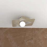 Plafoniera Moderna Wacky Metallo Sabbia 1 Luce E27 45Cm