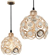 LAMPADA ELEGANTE DI SOFFITTO APP208 CRISTALLO LOFT ORO